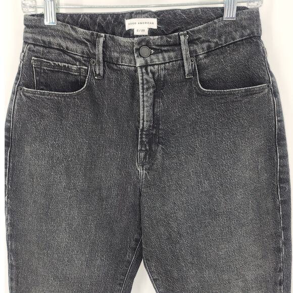 Good American Black Wash Cotton Blend Jeans Size 2/26 - Picture 5 of 9